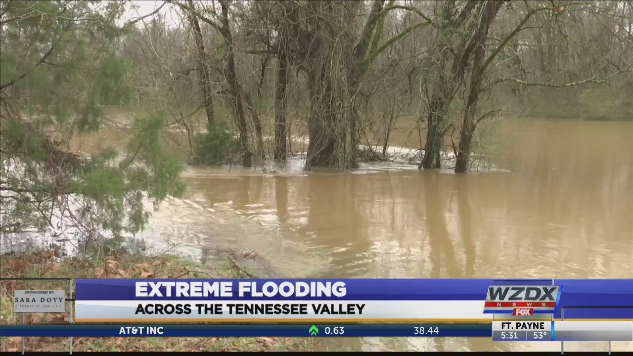 Extreme flooding across the Tennessee Valley