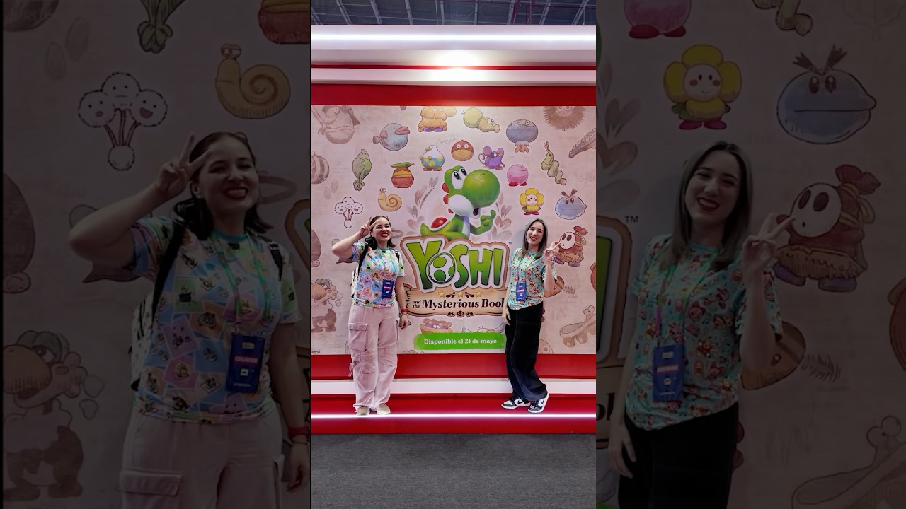 Primer vistazo a Yoshi and the Mysterious Book en el booth de ​⁠Nintendo LATAM en la @CCXPMX 💚
