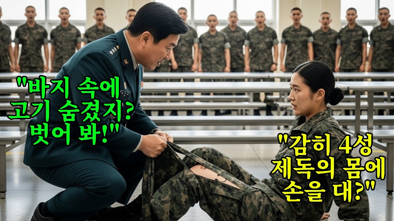 식당에서 병사 500명이 보는 앞, 칼로 여군 바지를 찢어발긴 대령. 즉시 팔이 꺾이고, UDT 출신 '4성 장군' 정체가 드러나자 놈의 인생은 끝장났다