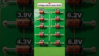 Voltage code on zener diode #shorts #electronic #diy #automobile #tv #audio #technology #repair #led