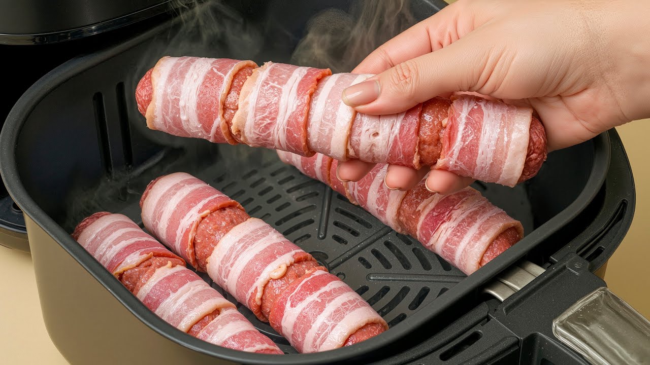 Я просто завернула фарш и бросила его в аэрогриль! Самый простой ужин в моей жизни!