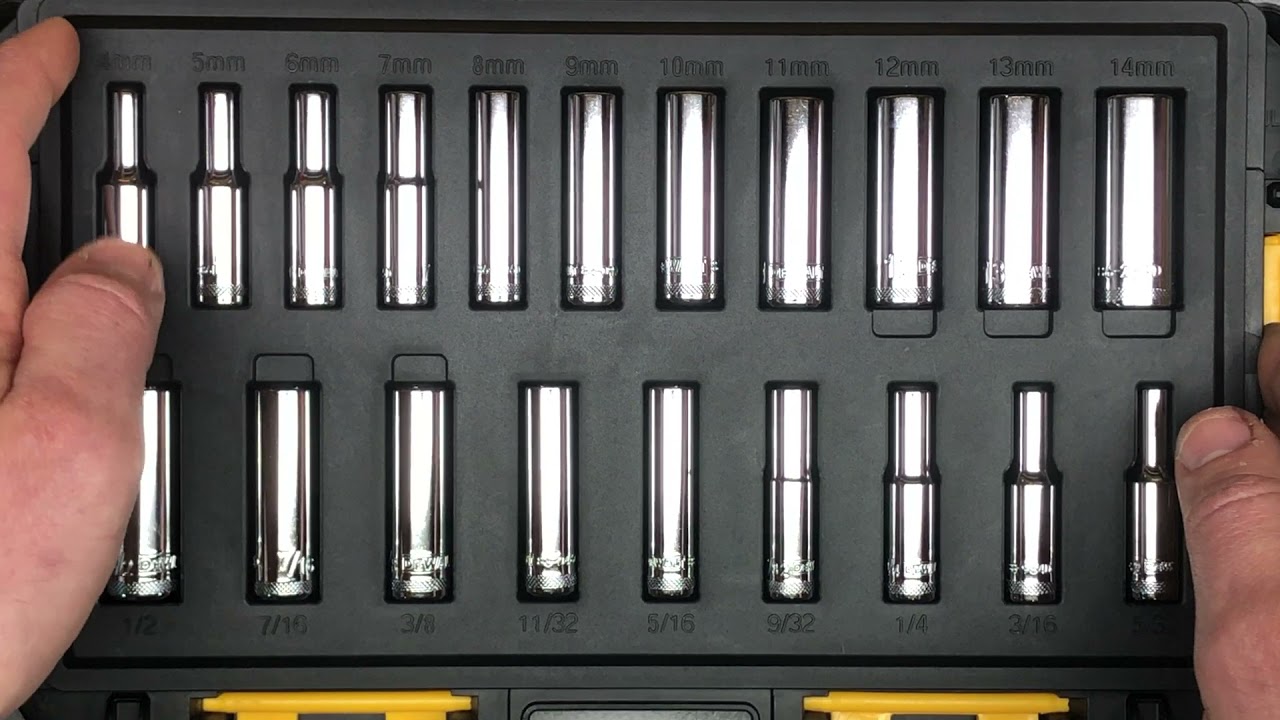 Unboxing - DEWALT Deep Socket Set, 20-Piece, 1/4" Drive Metric/SAE (DWMT73811)