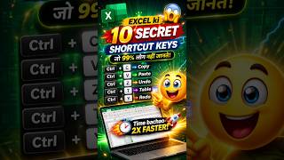 10 Important Shortcut key 😱 Daily use #excel #exceltutorial #shortcutkeys #shortsfeed #shorts