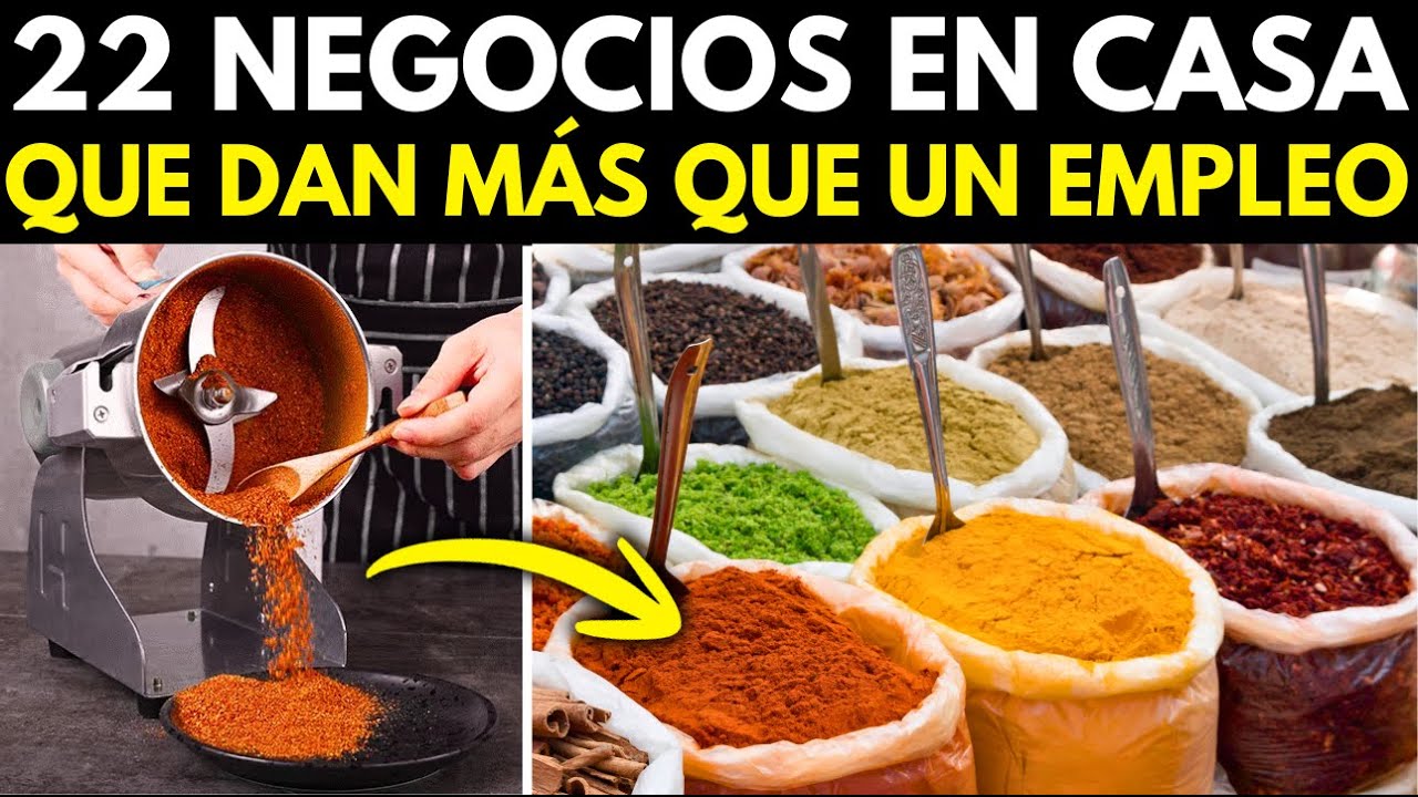 22 Negocios CASEROS que dejan BUENAS GANANCIAS