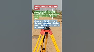 what is the accuracy of Auto-level #survey#surveying#accuracy#autolevel#leveling#civil#construction