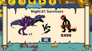 UNLOCK BOSS T-REX VAMP VS X999 SUICIDE BOOMER BATTLE FINAL BOSS - HACK STICK WAR LEGACY screenshot 1