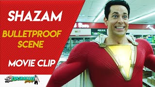 Shazam (2019) - Bulletproof Scene - Shoot him in the face - Movie Clip - Store Robbery scene - 1080p