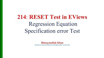 214 RESET Test in EViews