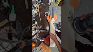 Refurbishing bat and threading  toe for strength#cricketbat #viratkohli #nj #sg #cricketlover