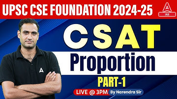 proportion part 1 For UPSC CSAT 2024 Math