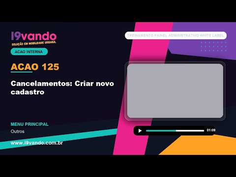 Cancelamentos - Criar novo cadastro