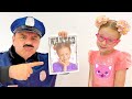 Nastya pretend play funny police chase story and costume dress up for children