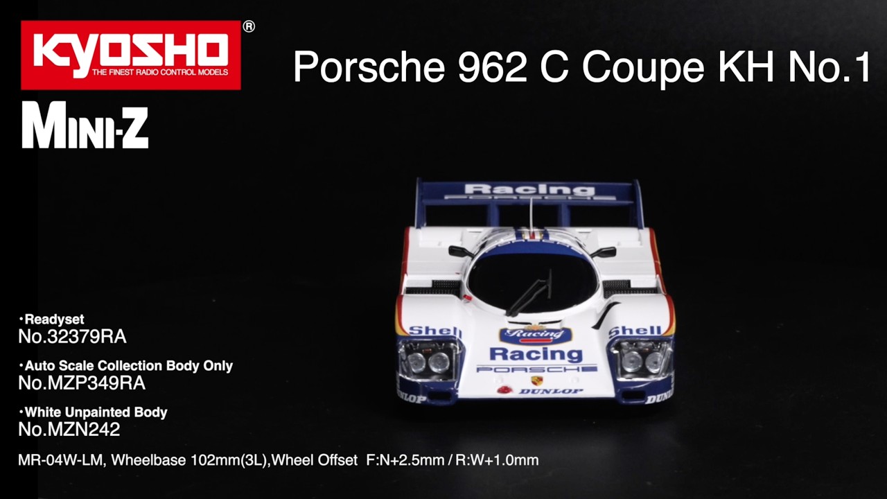 KYOSHO MINI-Z RWD Porsche 962 C Coupe KH No.1 - YouTube