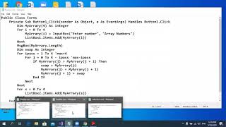 Visual Basic \ Bubble Sort and Selection Sort