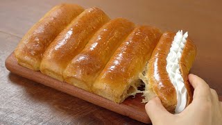 Brown Sugar Milk Bread with Great Flavor :: Cream Sand Milk Bun :: Hot Dog Bun :: Brunch Bread