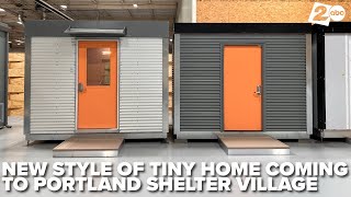 Brand new 38-unit shelter pods debuted in Multnomah County at shelter village in SE Portland