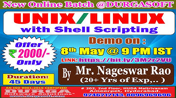 UNIX/LINUX Online Training @ DURGASOFT