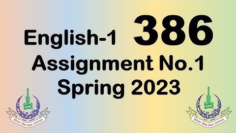 AIOU Code 386 Solved Assignment No.1 Spring 2023