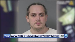Suspect killed after shooting 2 Benton Harbor officers