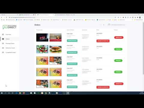postcardsdirect.com admin order dashboard (a web2print development for Bigcommerce)