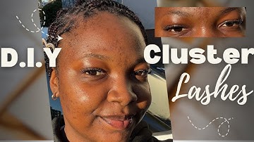 My first time doing cluster lashes | DIY | Beginner tutorial 