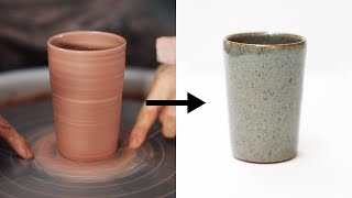 Making a Stoneware Pottery Cup, from Beginning to End - Narrated Version