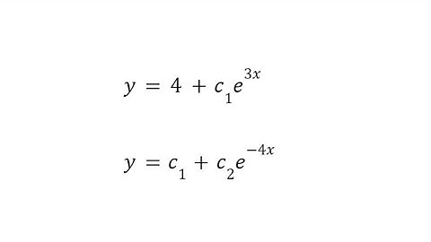 [Tagalog] ELIMINATION OF ARBITRARY CONSTANTS #12 and 13 |  y=4+c1e^3x and y=c1+c2e^-4x