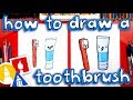 How To Draw A Toothbrush And Toothpaste