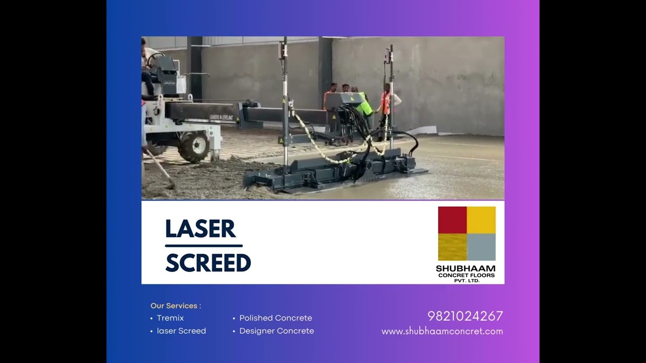 Laser Screed Flooring Working | Tremix, Polished Concret |Shubhaam Concrete Floors Pvt. Ltd. |