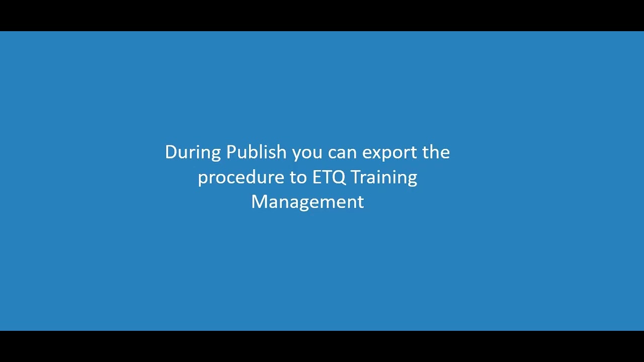 CDS Mentor - How to ETQ Connector to Publish to ETQ - YouTube