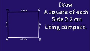 How to construct a square of each side 3.2 cm using compass. shsirclasses.