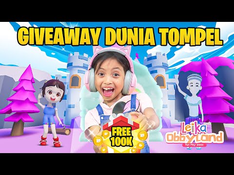 ADA HADIAH BUAT KALIAN !!! LEIKA KASIH DI DUNIA TOMPEL 🤩😱😨LEIKA OBBY LAND [ROBLOX INDONESIA]