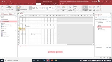 Report Design in MS-Access 2019 in Hindi || By : Anu Monga