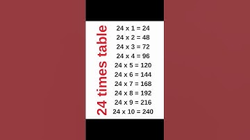 24 table #table of 24 #maths table