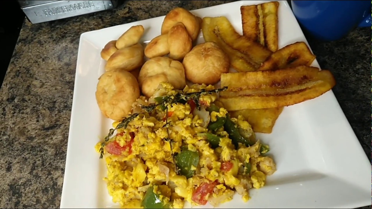 jamaican-ackee-and-saltfish-fried-dumplings-fried-bake-plantains