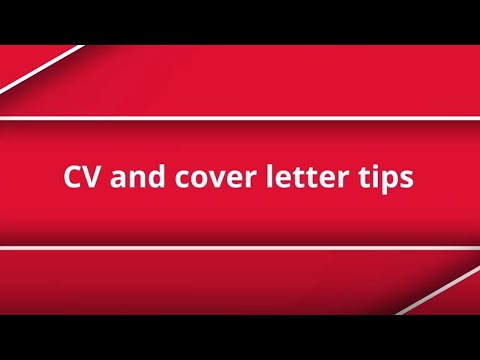 CV and cover letter tips for jobseekers - montage video