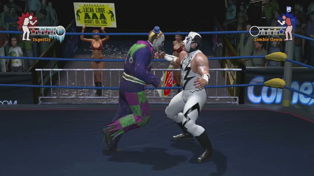 Superfly Versus Zombie Clown (Lucha Libre AAA: Héroes Del Ring)