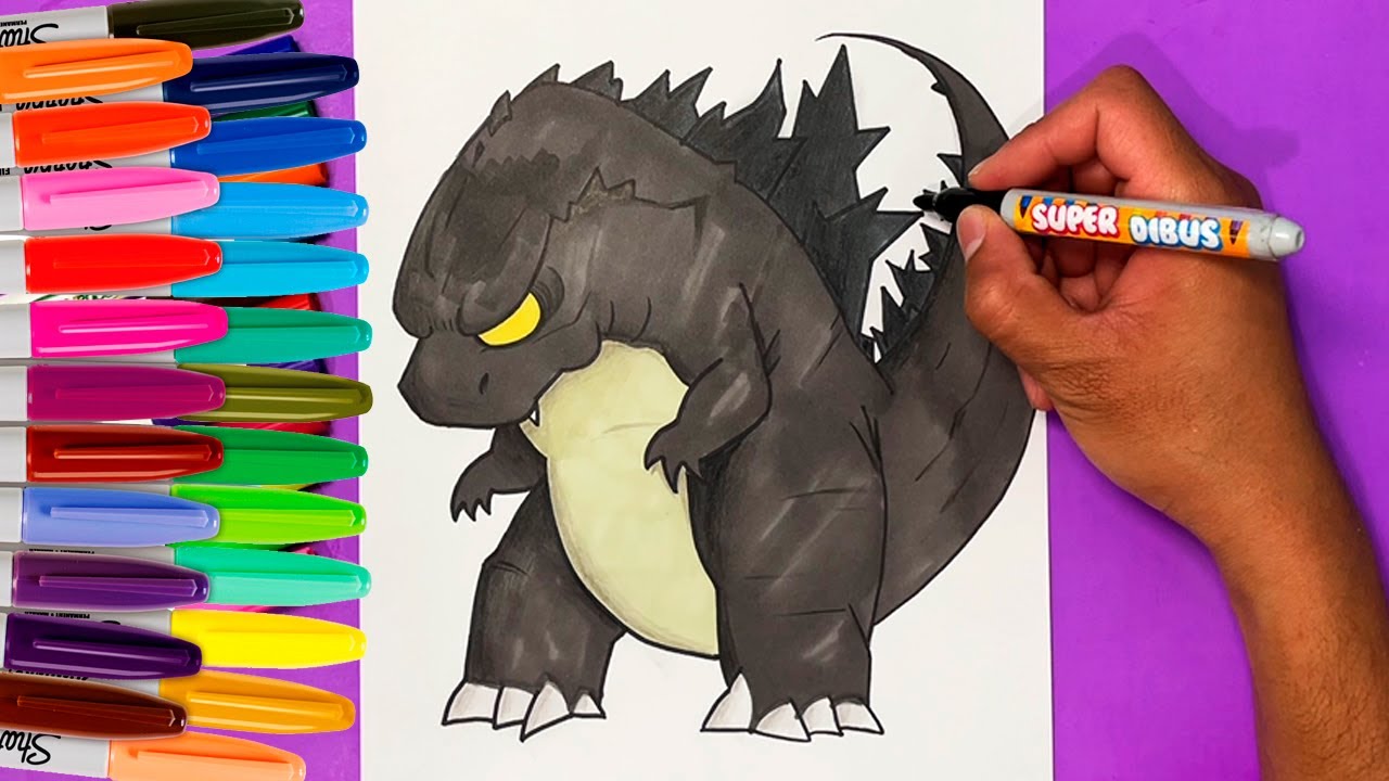 COMO DIBUJAR A GODZILLA EL REY DE LOS MONSTRUOS | How to Draw to Gozilla  The King Of Monsters - thptnganamst.edu.vn