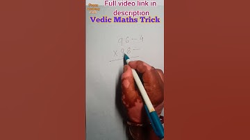 Vedic Maths Multiplication of 2 digits of base 100 || 96 × 98 || Vedic Tricks in Bengali shorts