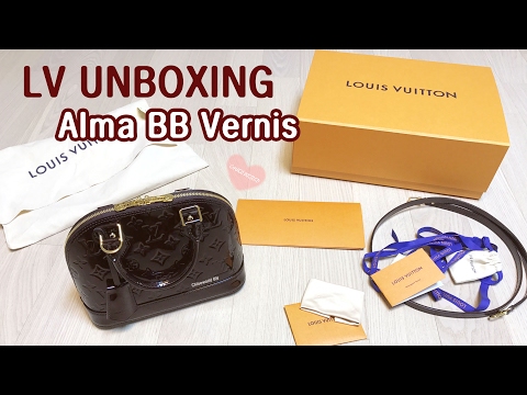 Louis Vuitton Unboxing  Alma BB in Vernis 