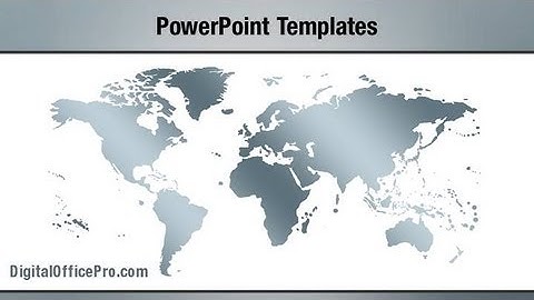 Silver World Map PowerPoint Template Backgrounds - DigitalOfficePro #02881W