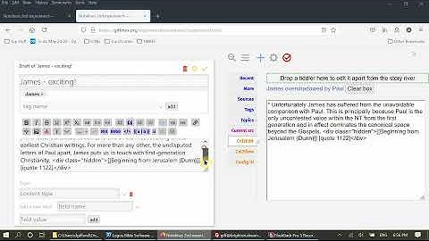 Another TiddlyWiki notetaking workflow!