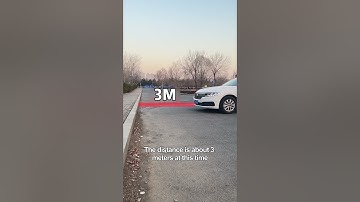 A video clearly explains how to judge the distance between cars while sitting in the car#car#carsoft
