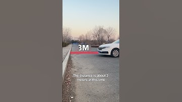 A video clearly explains how to judge the distance between cars while sitting in the car#car#carsoft