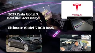 Tesla Usb hub for 2025 Model 3! Best RGB accessory🔥 #tesla #teslamodel3 #model3 #tesla2025