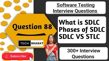 What is SDLC | Phases of SDLC | SDLC VS STLC | Software testing interview questions  | Tech Bharat