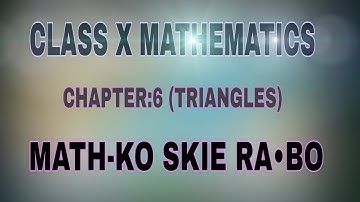 Class X mathematics Mbose Syllabus// Exercise 6 (a) in Garo