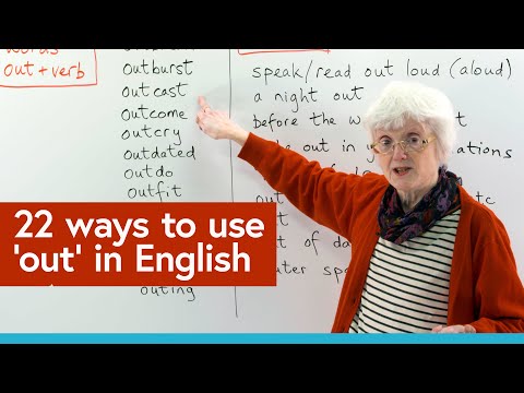 22 ways to use ‘OUT’ in English: outfit, outlook, output, outcry, out loud...