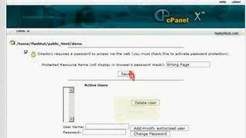 cPanel - How to password protect a directory