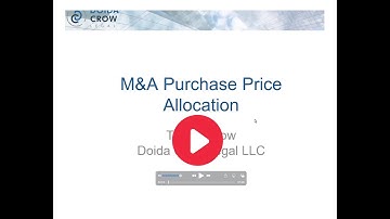 Webinar: Purchase Price Allocations in M&A with Trevor Crow